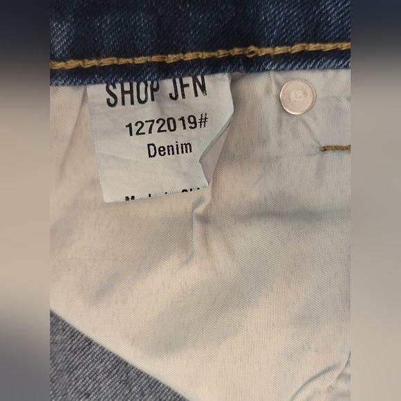 JFN Just Fashion Now Women's XL High Rise Skinny Cuffed Denim Blue Jean - Picture 11 of 11